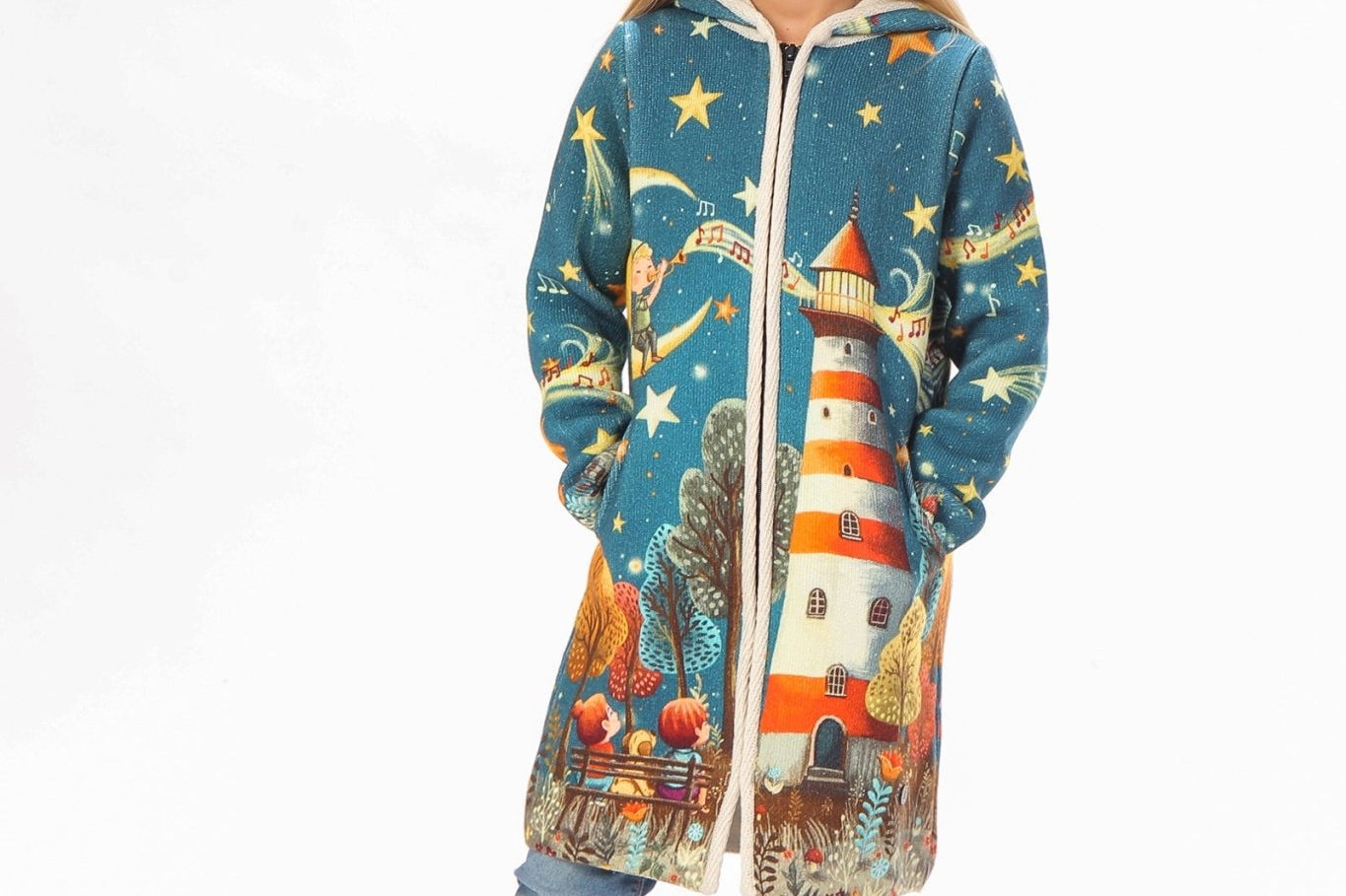 A Világítótorony - Girls' Long Sleeve Cardigan | BAIKA