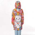 Graffiti Cica - Girls' Long Sleeve Cardigan | BAIKA