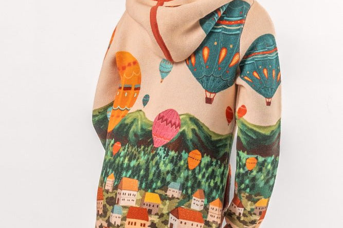 Balloons - Girls' Long Sleeve Cardigan | BAIKA