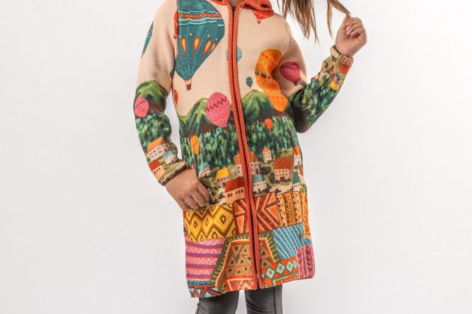 Balloons - Girls' Long Sleeve Cardigan | BAIKA