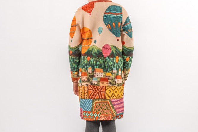 Balloons - Girls' Long Sleeve Cardigan | BAIKA
