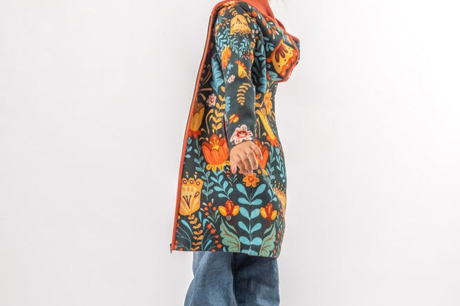 Bohemian Garden - Girls' Long Sleeve Cardigan | BAIKA