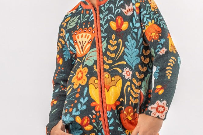 Bohemian Garden - Girls' Long Sleeve Cardigan | BAIKA