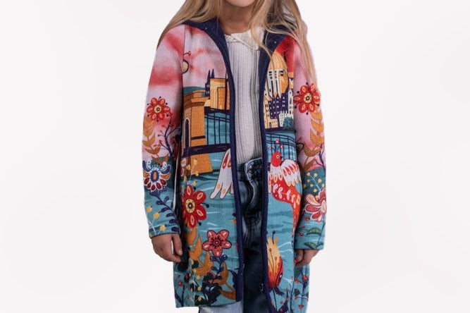 Budapest - Girls' Long Sleeve Cardigan | BAIKA