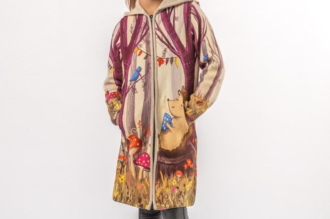 Hedgehog - Girls' Long Sleeve Cardigan | BAIKA