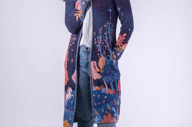 Horse in the Forest - Women - Knitted Cardigans | BAIKA