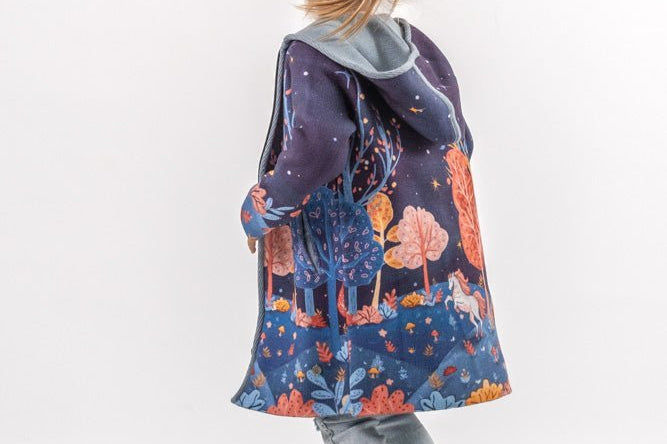 Horse in the Forest - Girls' Long Sleeve Cardigan | BAIKA