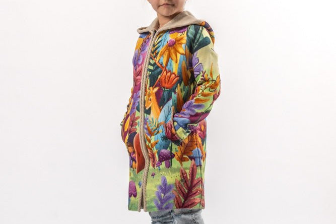 Mystical forest - Girls' Long Sleeve Cardigan | BAIKA