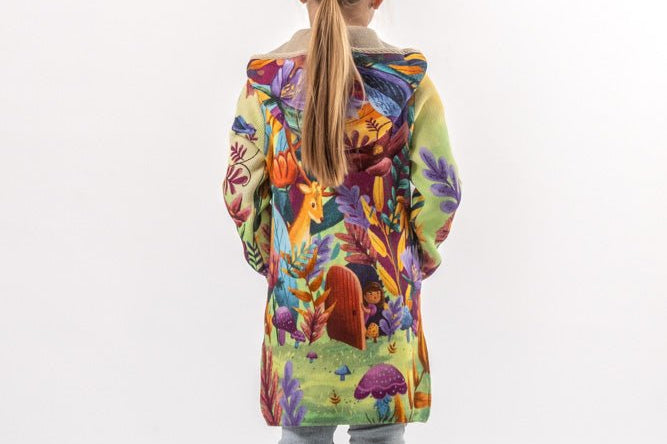 Mystical forest - Girls' Long Sleeve Cardigan | BAIKA