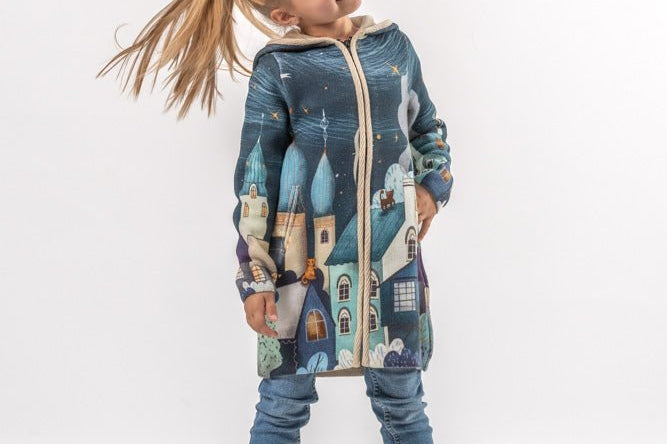 Nighttime Magic - Girls' Long Sleeve Cardigan | BAIKA