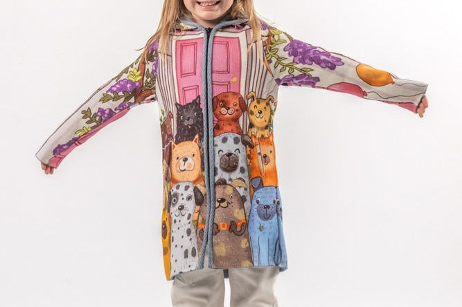 Puppies - Girls' Long Sleeve Cardigan | BAIKA