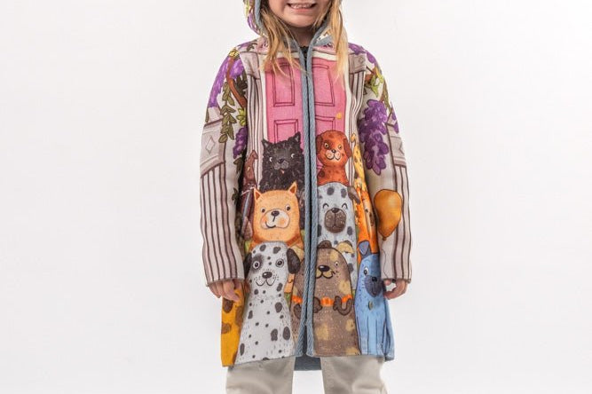 Puppies - Girls' Long Sleeve Cardigan | BAIKA