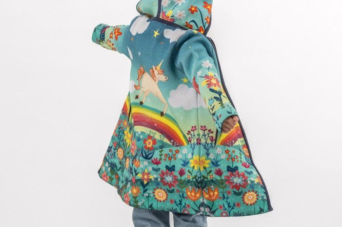 Rainbow Unicorn - Girls' Long Sleeve Cardigan | BAIKA