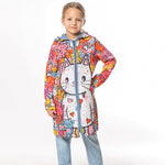 Graffiti Cica - Girls' Long Sleeve Cardigan | BAIKA